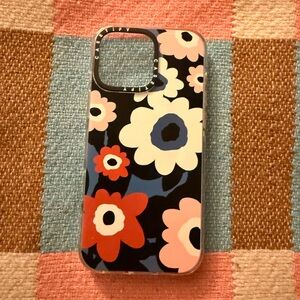 Casetify Floral iPhone Case - Black, Red, and White